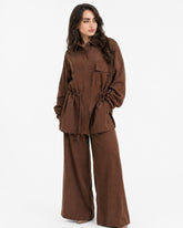 Brown Soft Tailored Set