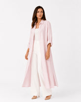 Pink Striped Overlay Coat