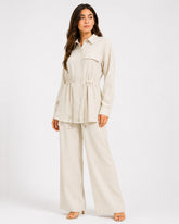 Beige Soft Tailored Set