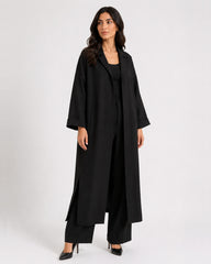 Relaxed Fit Long Coat Black