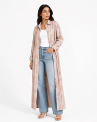 Dusty Rose Tie-Dye Coat