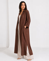 Relaxed Fit Long Coat Brown