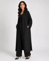 Relaxed Fit Long Coat Black