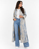 Blue Tie-Dye Coat