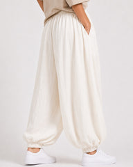 White Balloon Trousers
