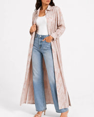 Dusty Rose Tie-Dye Coat
