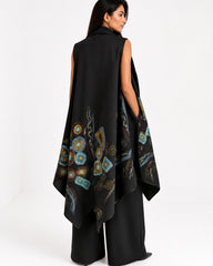 Abstract Hand Painted Draped Vest