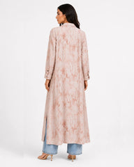 Dusty Rose Tie-Dye Coat