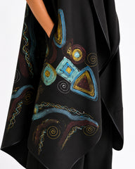 Abstract Hand Painted Draped Vest