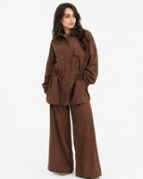 Brown Soft Tailored Set