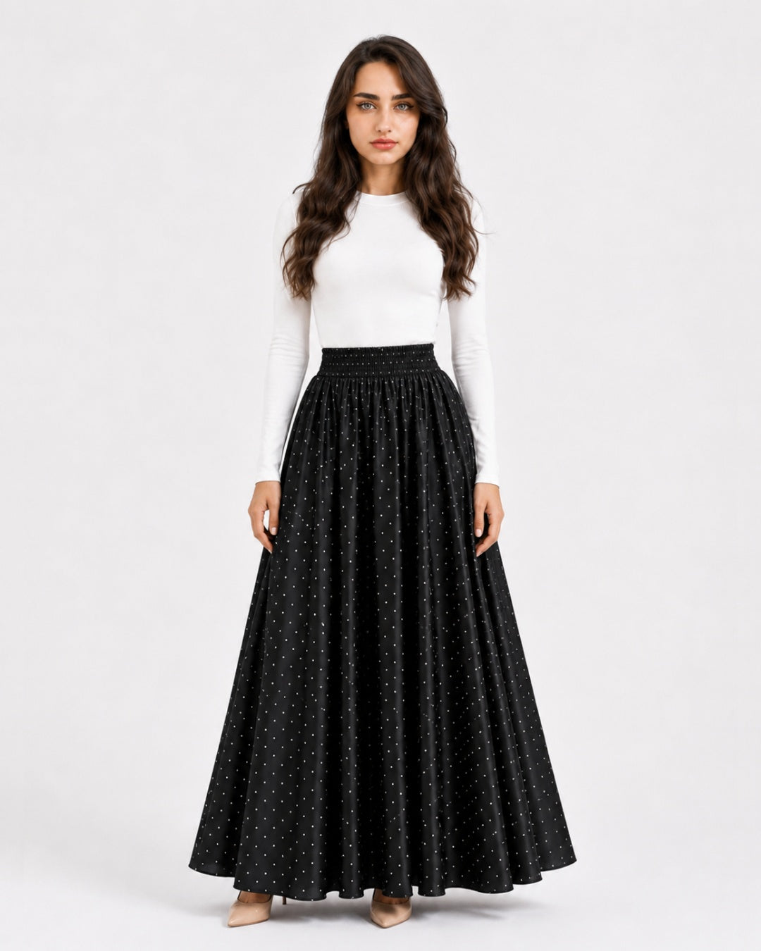 Black Polka Dot Skirt