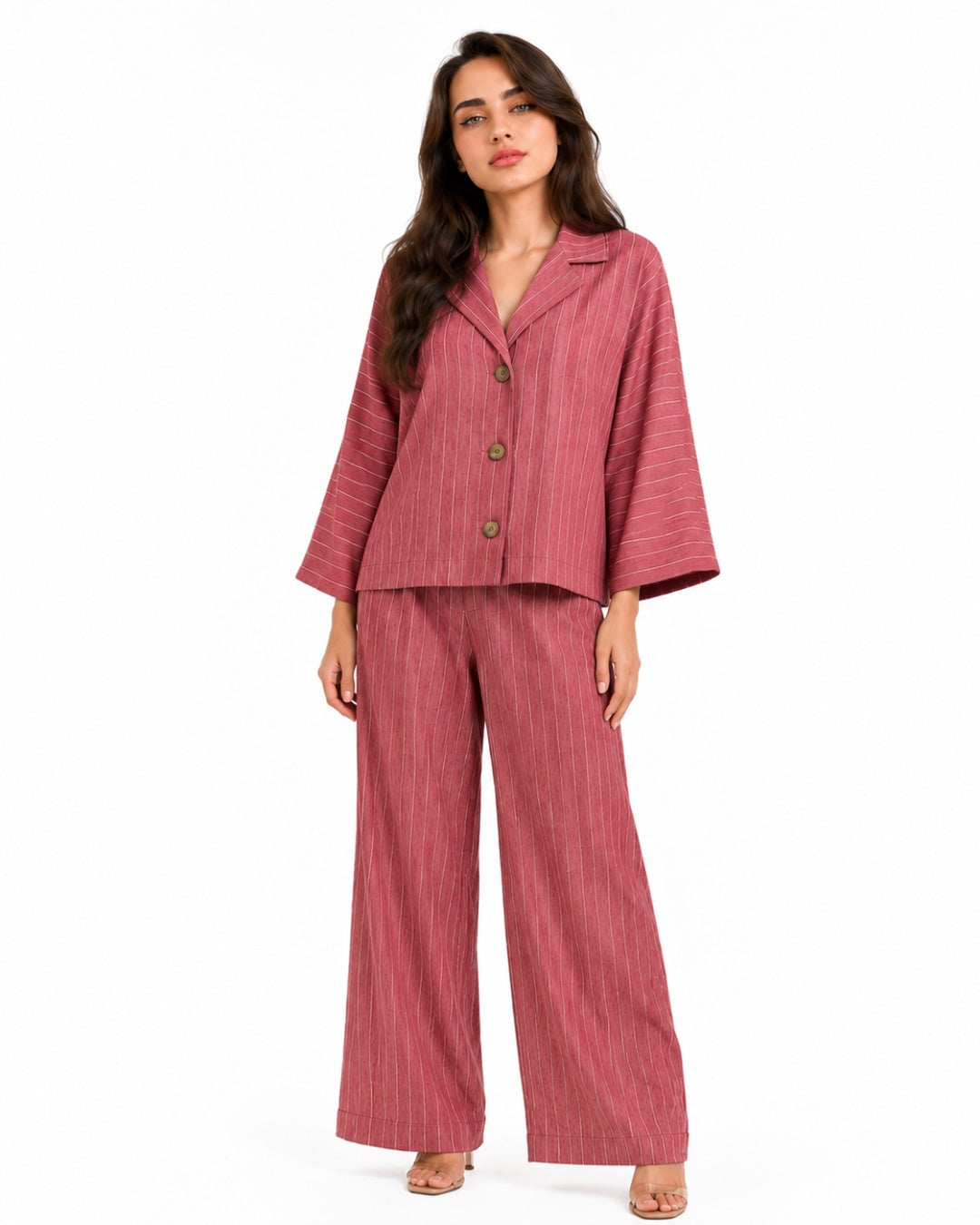 Rose Relaxed Fit Striped Set