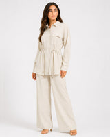 Beige Soft Tailored Set