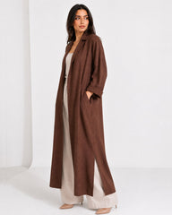 Relaxed Fit Long Coat Brown