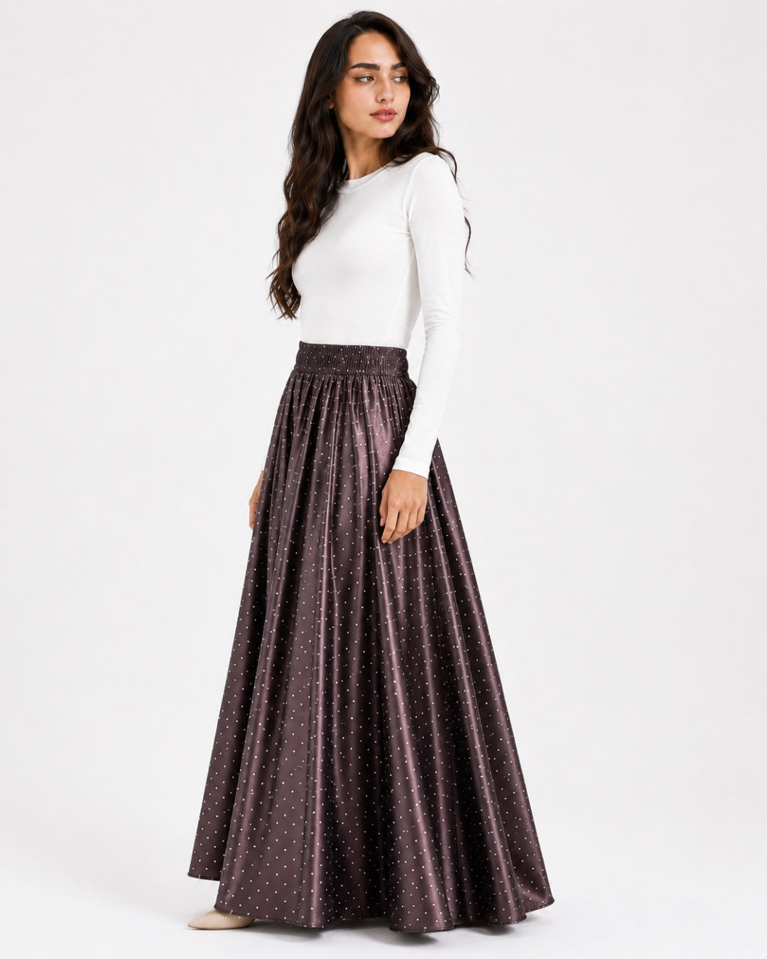 Brown Polka Dot Skirt