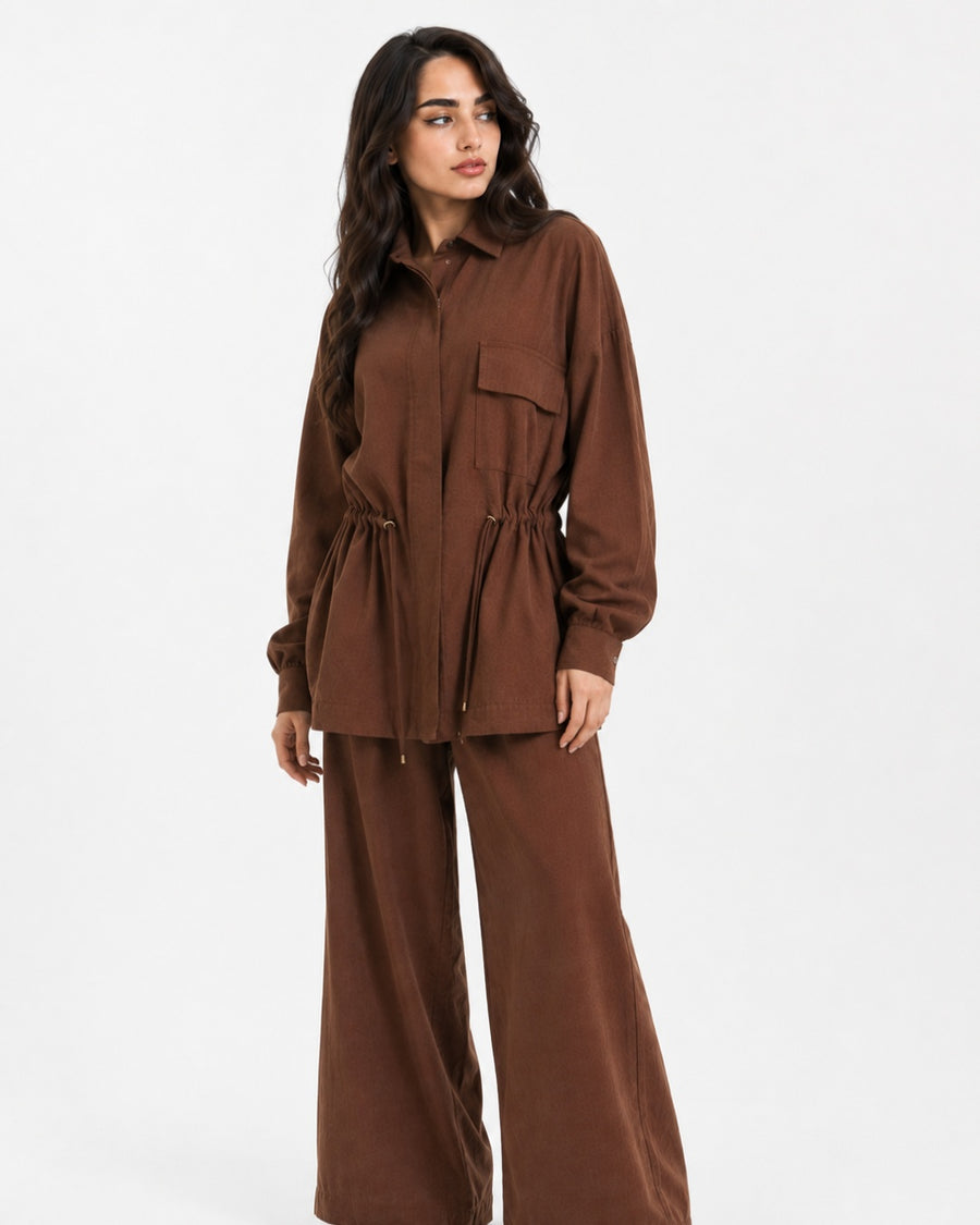 Brown Soft Tailored Set