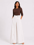 Off-White Wrap Wide-Leg Pants