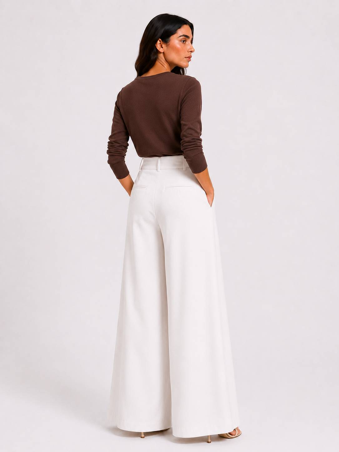 Off-White Wrap Wide-Leg Pants