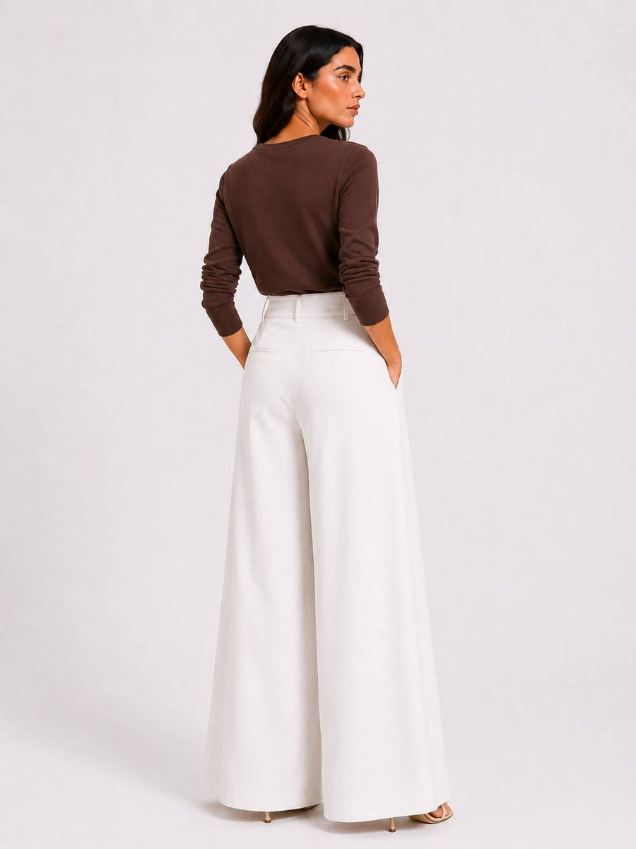 Off-White Wrap Wide-Leg Pants