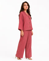 Rose Relaxed Fit Striped Set
