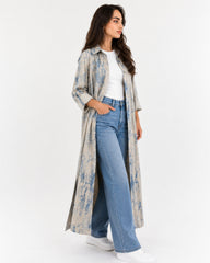 Blue Tie-Dye Coat