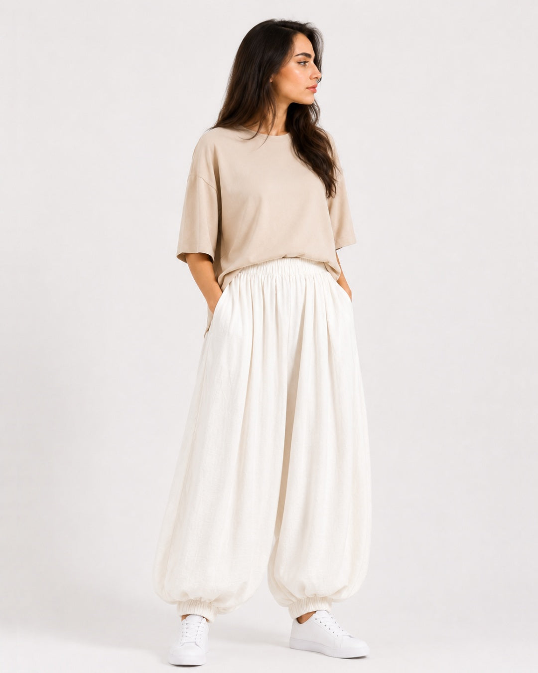 White Balloon Trousers