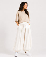 White Balloon Trousers