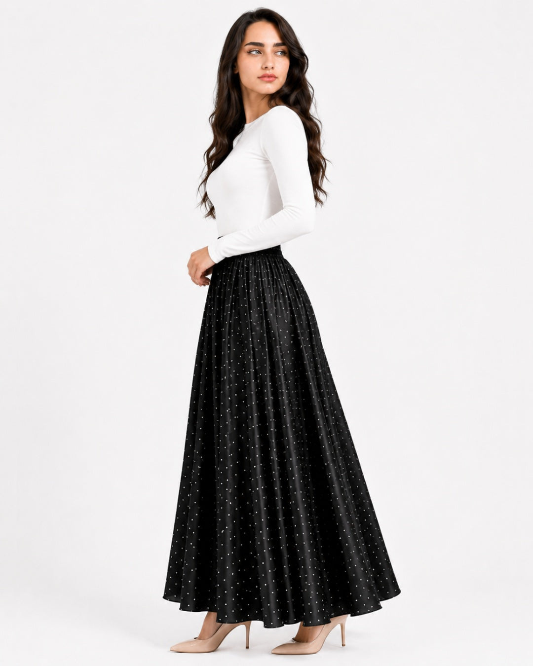 Black Polka Dot Skirt