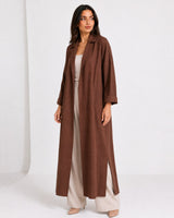 Relaxed Fit Long Coat Brown
