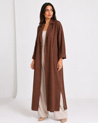 Relaxed Fit Long Coat Brown