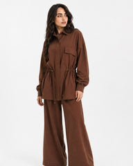Brown Soft Tailored Set