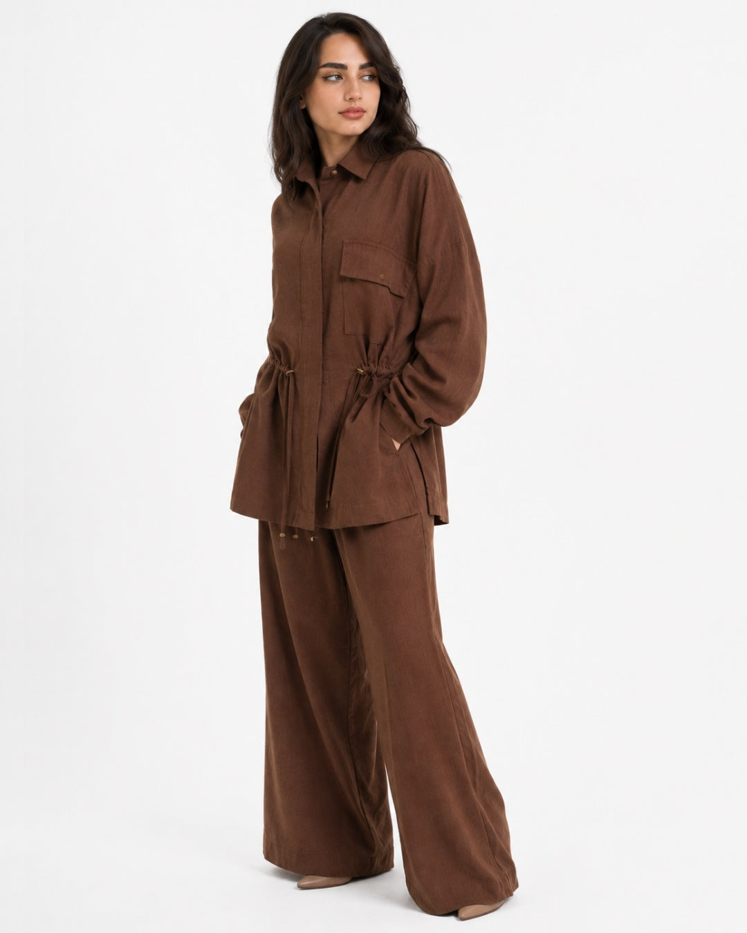 Brown Soft Tailored Set