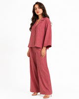 Rose Relaxed Fit Striped Set