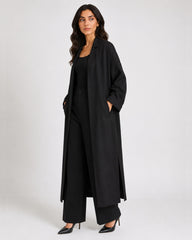 Relaxed Fit Long Coat Black
