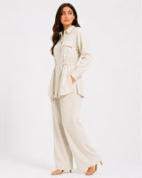 Beige Soft Tailored Set