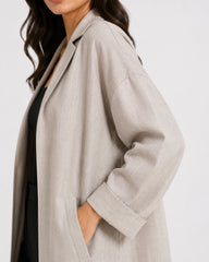 Relaxed Fit Long Coat Beige