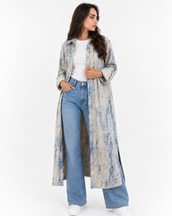 Blue Tie-Dye Coat