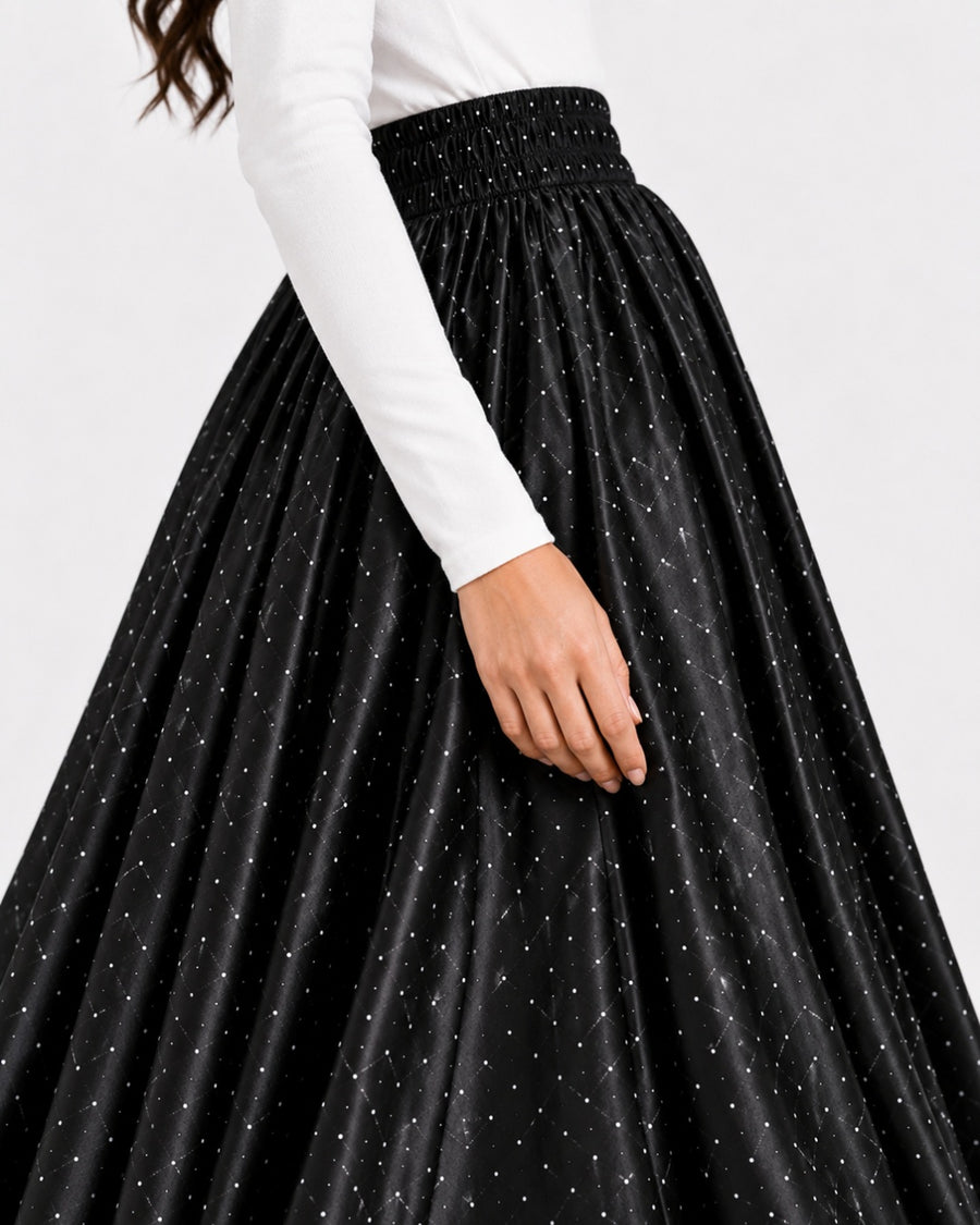 Black Polka Dot Skirt