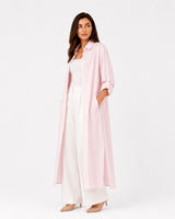 Pink Striped Overlay Coat
