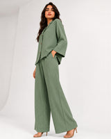 Mint Relaxed Fit Striped Set