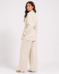 Beige Soft Tailored Set