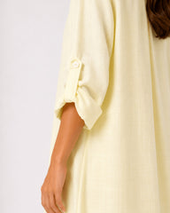 Yellow Striped Overlay Coat