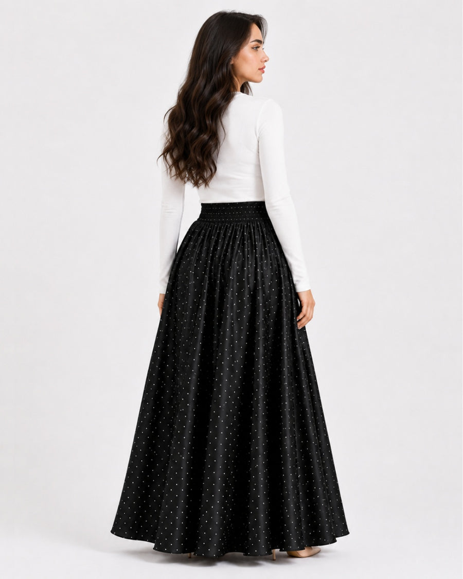 Black Polka Dot Skirt