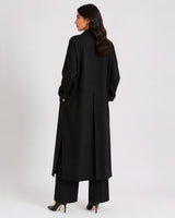 Relaxed Fit Long Coat Black