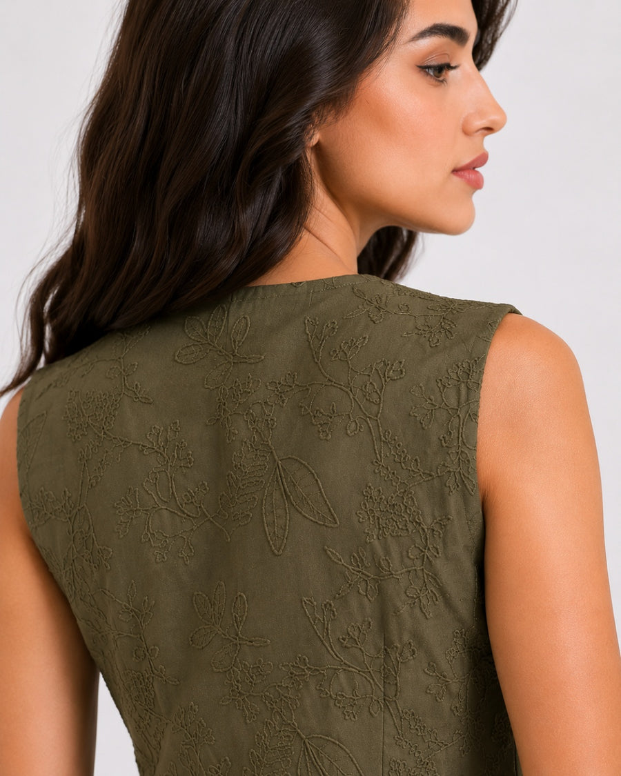 Olive V-Cut Embroidery Set