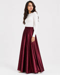 Burgundy Polka Dot Skirt
