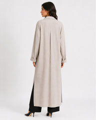 Relaxed Fit Long Coat Beige