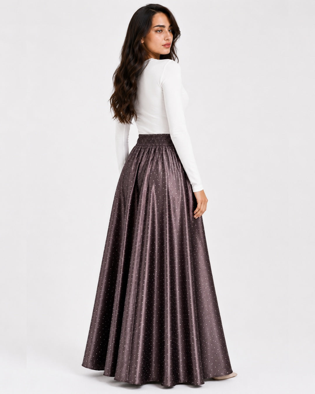Brown Polka Dot Skirt