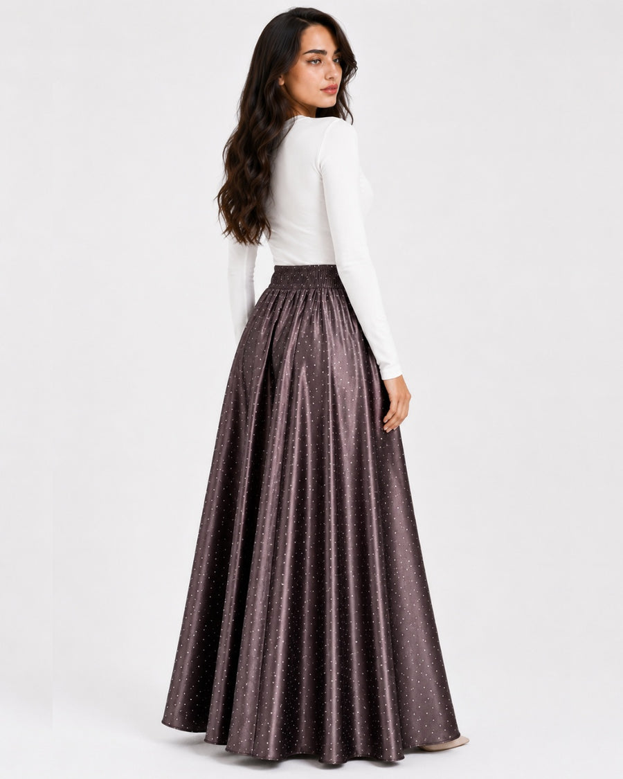Brown Polka Dot Skirt
