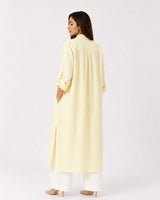 Yellow Striped Overlay Coat